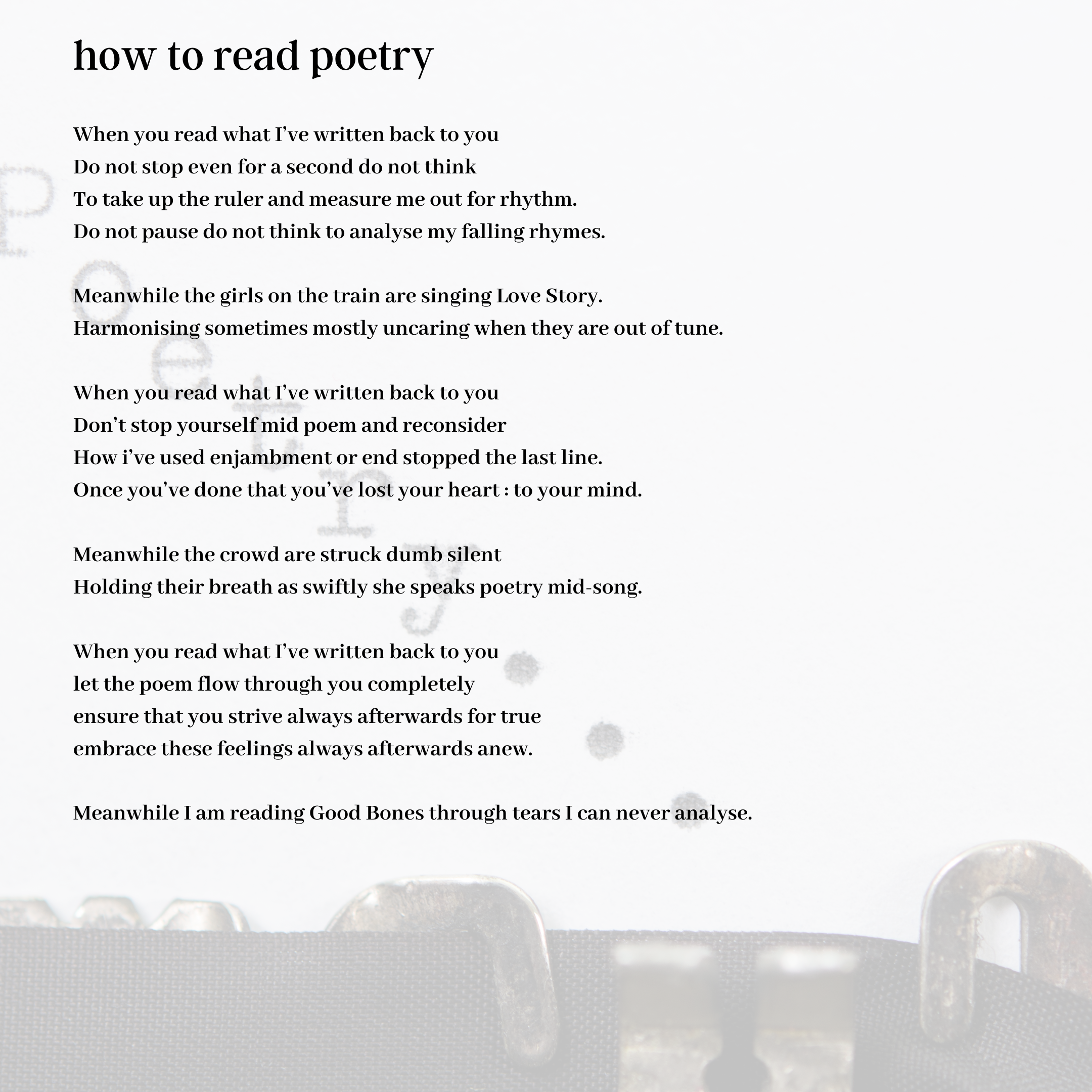 how to read poetry