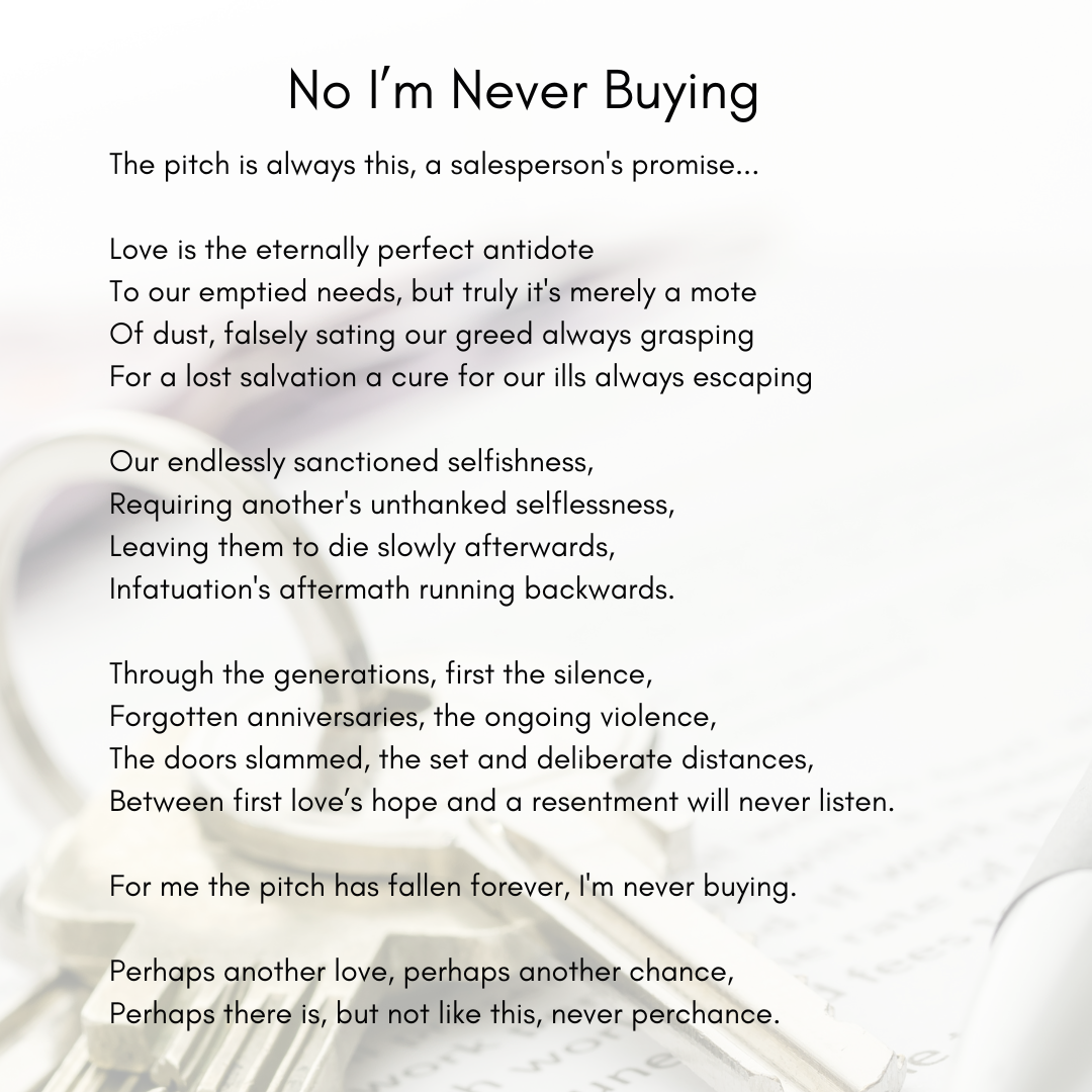 No I’m Never Buying…