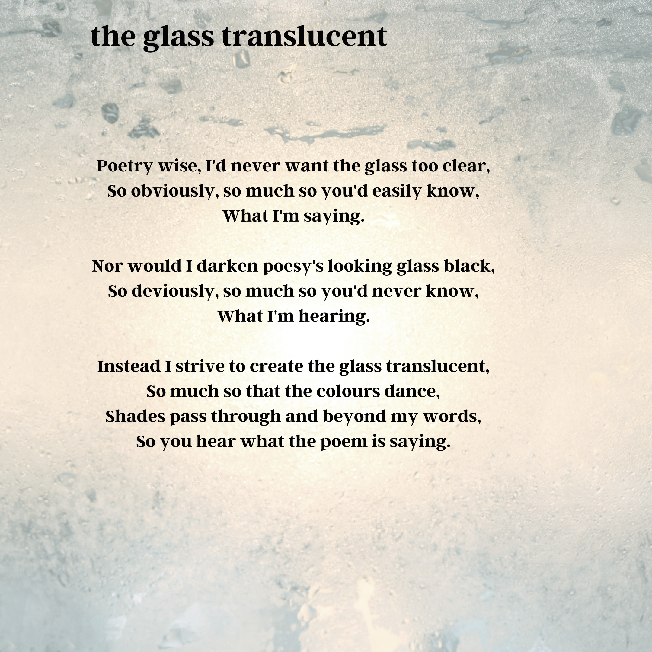 the glass translucent