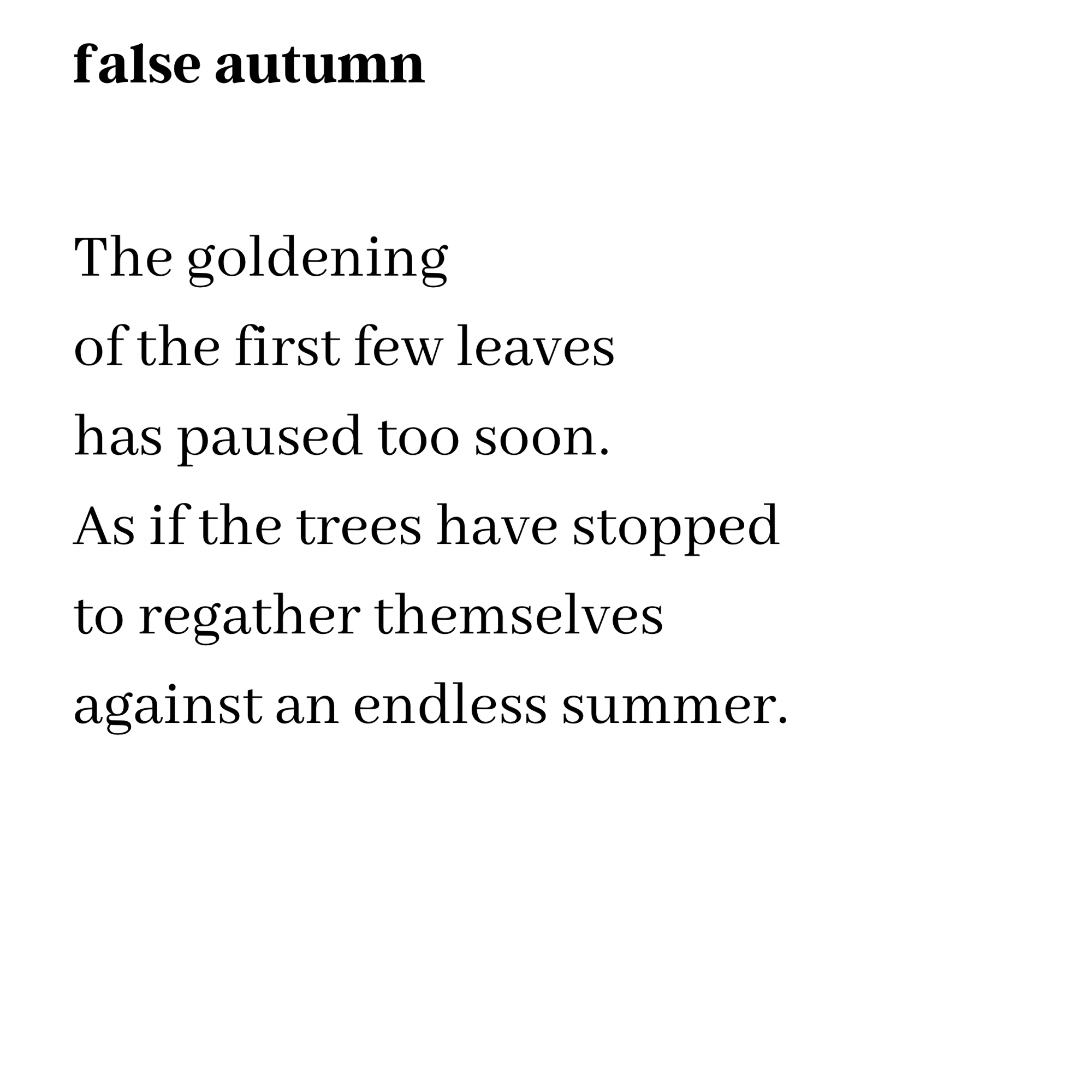 False autumn