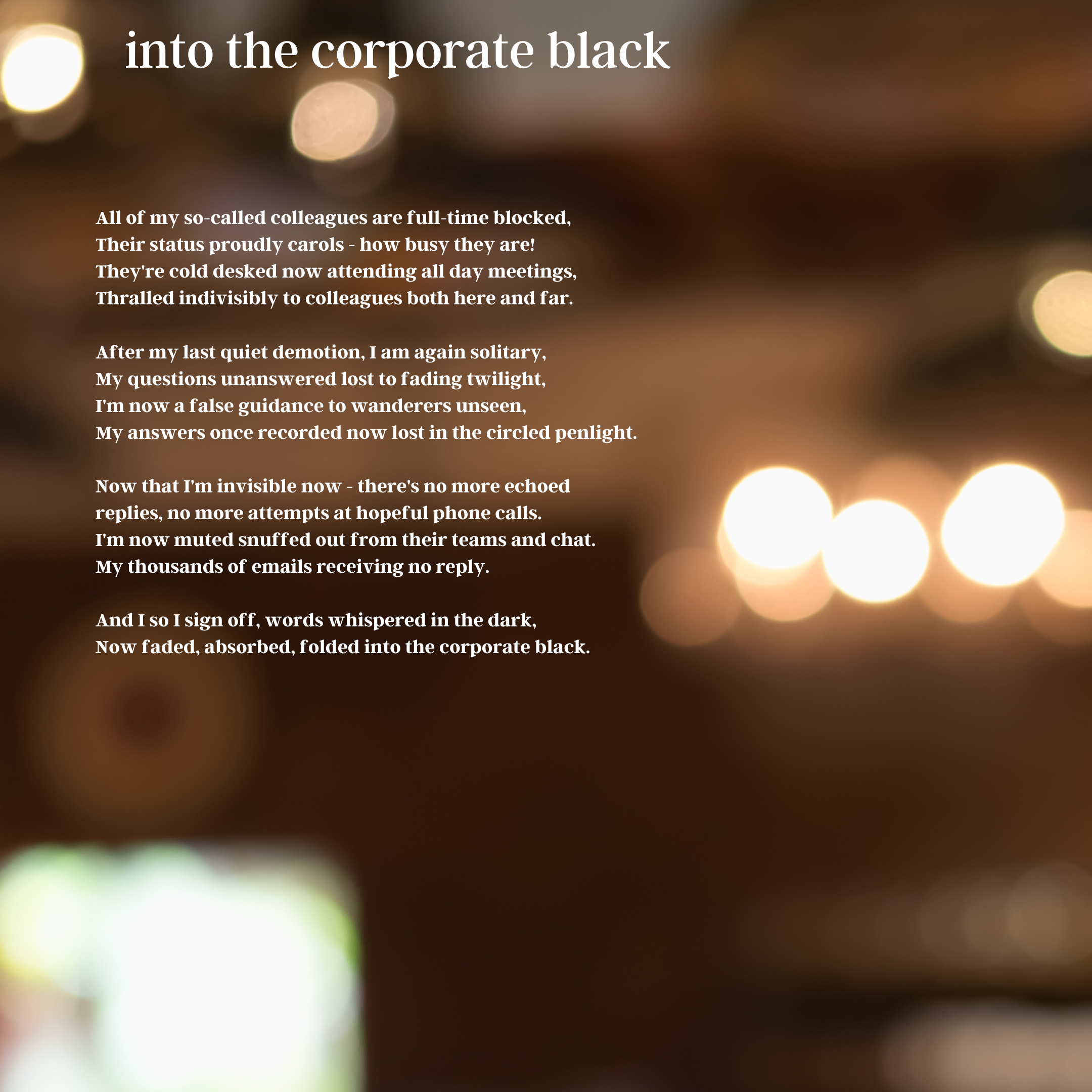 into the corporate black